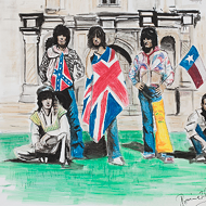 You Can Bid on Rolling Stones Guitarist Ronnie Wood's Painting of the Stones at The Alamo