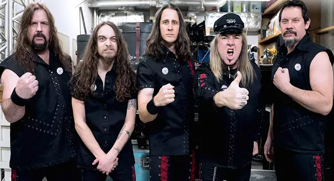 Riot V bassist Donnie Van Stavern (second from right) said the band's current name reflects its evolving lineup and sound. - VIA RIOT V'S WEBSITE