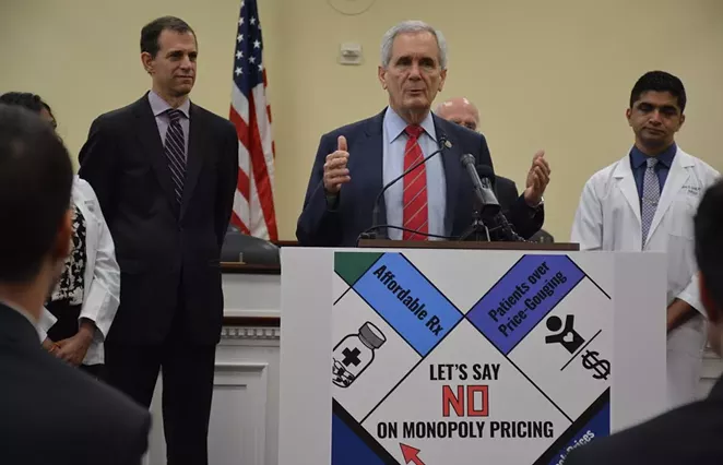 Rep. Lloyd Doggett discusses his new bill at a Washington D.C. press conference. - COURTESY PHOTO