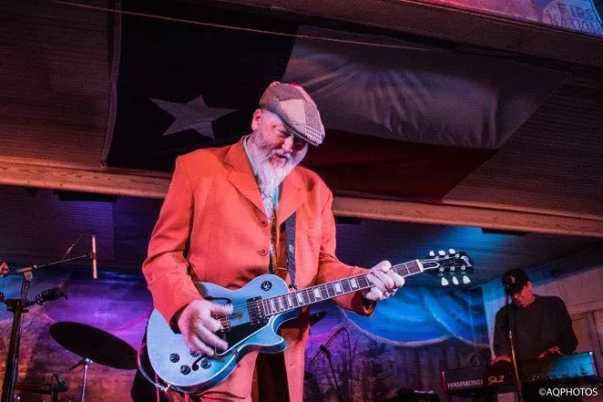 Kevin Russell plays guitar and six-string ukulele with Shiny Ribs and formerly with the Gourds. - VIA SHINYRIBS' FACEBOOK PAGE