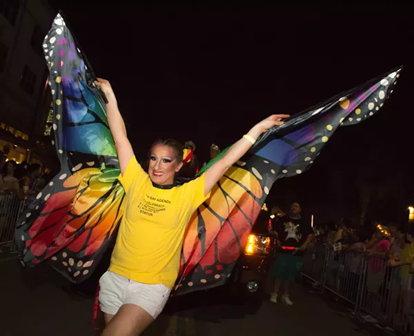 A participant marches in a recent San Antonio Pride Parade. - JPL PRO - JULIÁN P. LEDEZMA