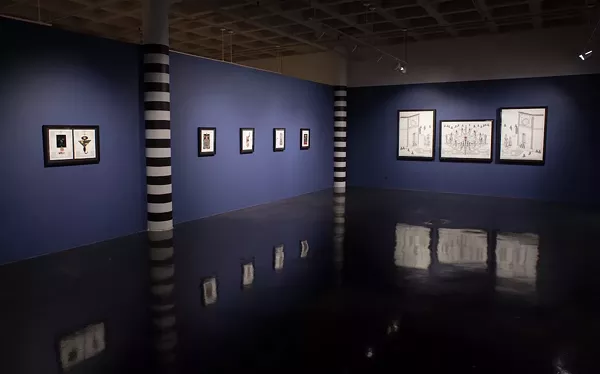 A recent James Smolleck exhibition Dawkins curated at the Southwest School of Art - COURTESY