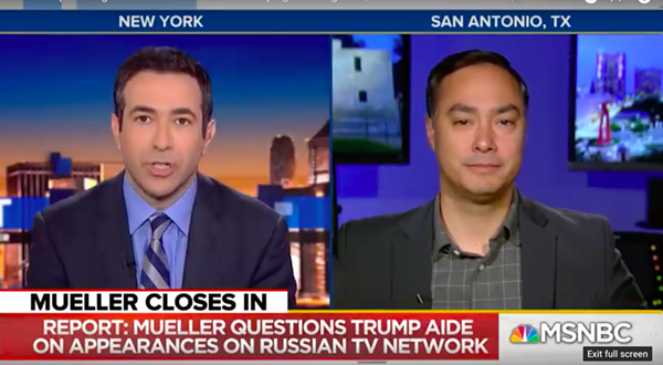 San Antonio Democratic Rep. Joaquin Castro says he "absolutely" believes Roger Stone perjured himself. - YOUTUBE / MSNBC
