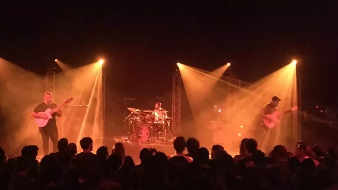 Animals As Leaders dazzles the Aztec audience with feats of instrumental technique. - MIKE MCMAHAN