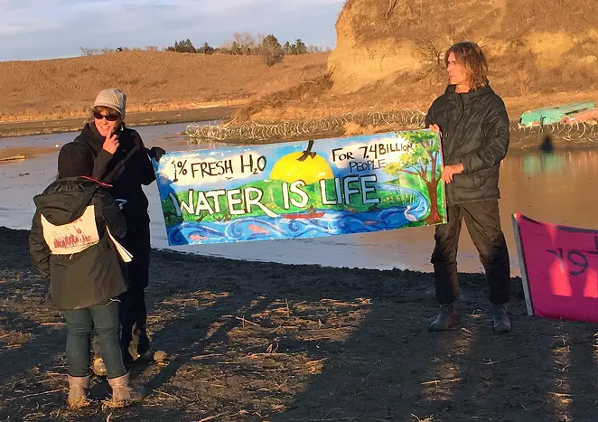 Under a new Texas law, protesters such as these people who protested the Dakota Access Pipeline could face felony charges. - WIKIMEDIA COMMONS / BECKER 1999