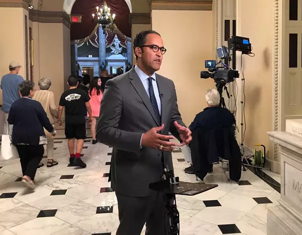 Will Hurd gives a recent television interview in Washington. - TWITTER / @HURDONTHEHILL