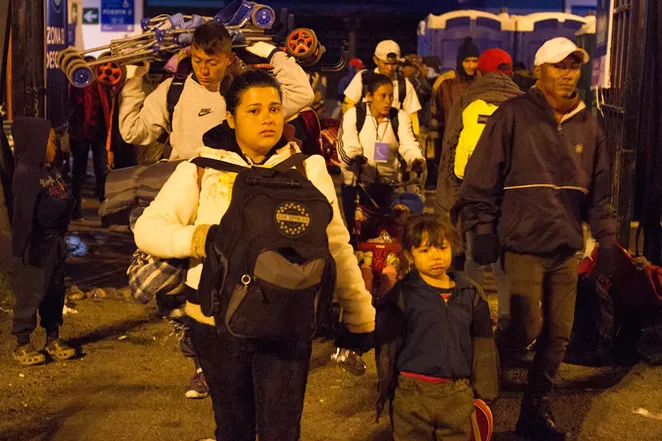 Central American migrants make their way through Mexico to seek asylum at the U.S. border. - ALEXEI WOOD