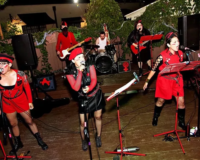 The Canción Cannibal Cabaret performing at Black and Brown Punk Fest TX 2018 - JOSHUA MARTINEZ, INSTAGRAM, @PRAY.4RAIN
