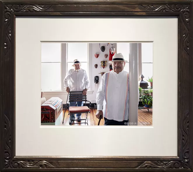 Portrait of Tomás Ybarra-Frausto and his partner Dudley Brooks - AL RENDON