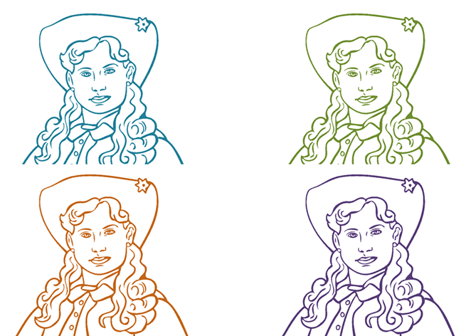 Annie Oakley coloring pages - COURTESY OF BRISCOE WESTERN ART MUSEUM