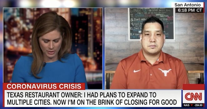 Noodle Tree owner Mike Nguyen speaks with Erin Burnet on CNN's OutFront. - INSTAGRAM / NOODLETREETX