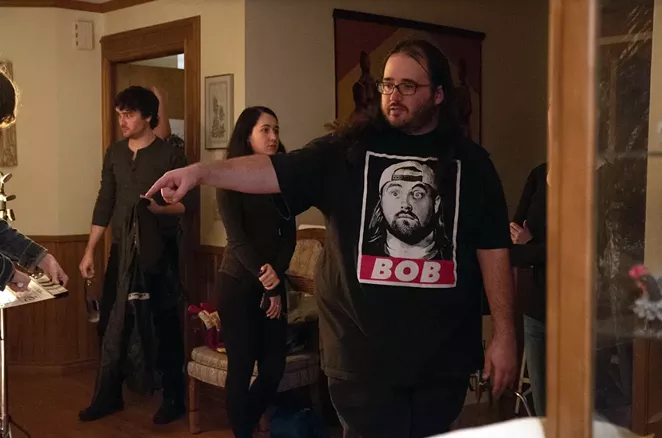 Writer/director Daniel Tucker on the set of Nothing But the Blood. - URSULA ROGERS