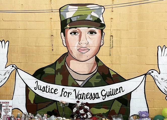 Houston artists Donkee Boy and Donkee Mom created a mural in honor of Guillen, who was confirmed dead this weekend. - INSTAGRAM / JUSTICE.FOR.VANESSA