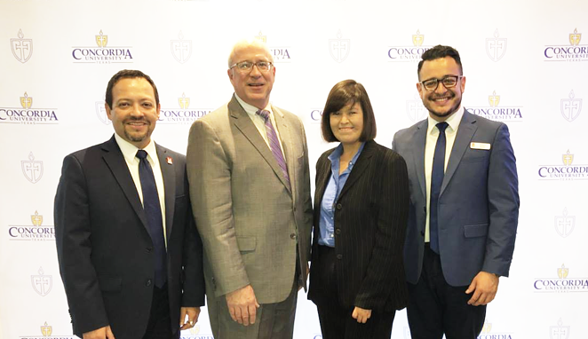 SA Native Montez (far right) has been nominated for the 2020 Coors Light Líder of the Year program. - FACEBOOK / HACU - HISPANIC ASSOCIATION OF COLLEGES AND UNIVERSITIES