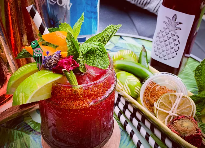 The Beet Bidi Bomba cocktail kit can be enjoyed with vodka, gin, rum and tequila. - COURTESY SUCK IT UP S.A.