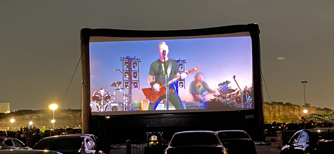 Metallica's San Antonio drive-in concert was missing several songs and the set by its opening act. - MIKE MCMAHAN