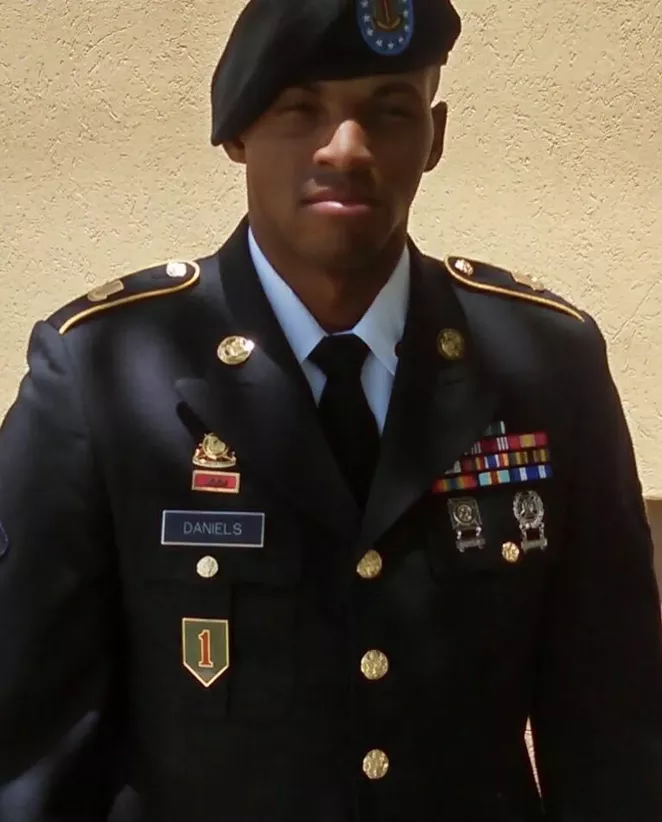 Army veteran Damian Lamar Daniels was shot and killed by a Bexar County sheriff’s deputy late last month. - TWITTER / S. LEE MERRITT