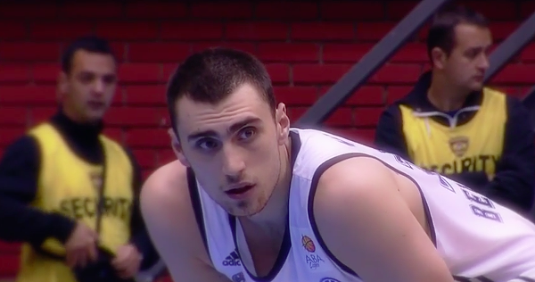 The Spurs drafted Nikola Milutinov with the 26th pick in the 2015 NBA Draft. - YOUTUBE SCREENSHOT