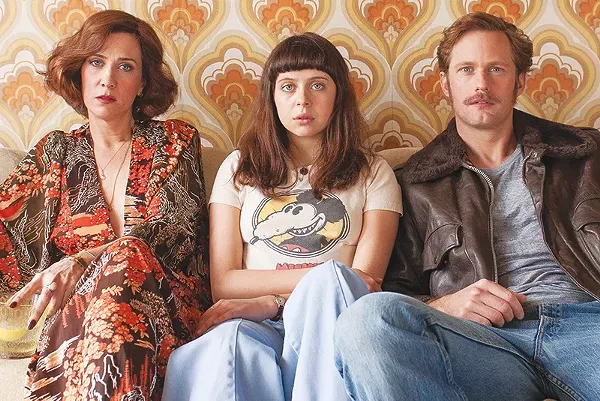Left to right: Kristen Wiig, Bel Powley and Alexander Skarsgård as the nuclear (disaster) family in The Diary of a Teenage Girl. - COURTESY