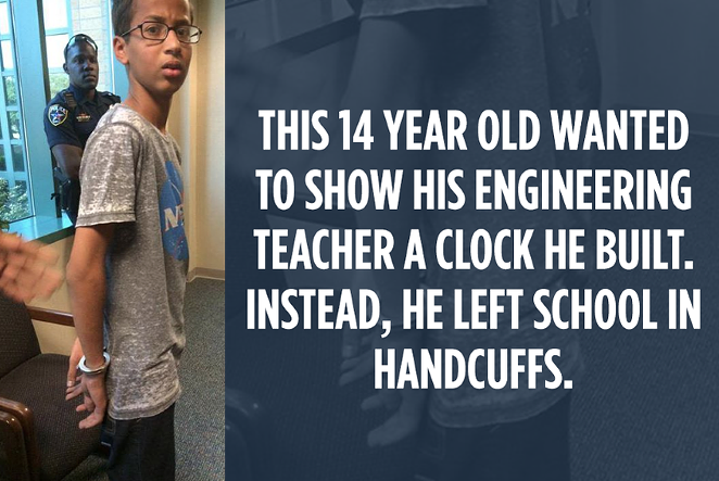 Social media users were not happy with the arrest of a young Muslim student who brought a clock to school. - FIGHT FOR THE FUTURE /TWITTER