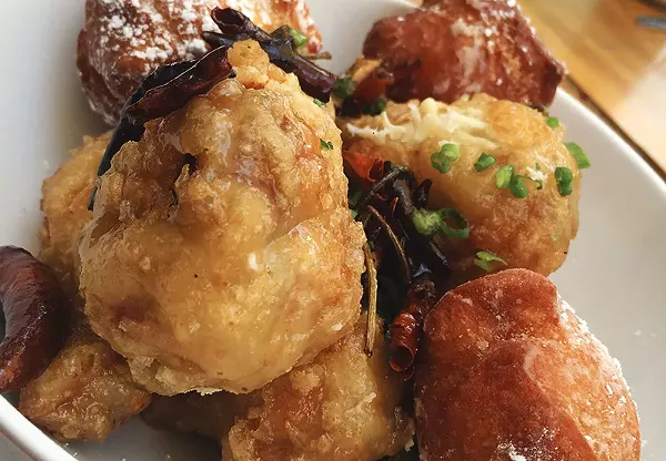 Chicken and beignets at Alchemy. - COURTESY
