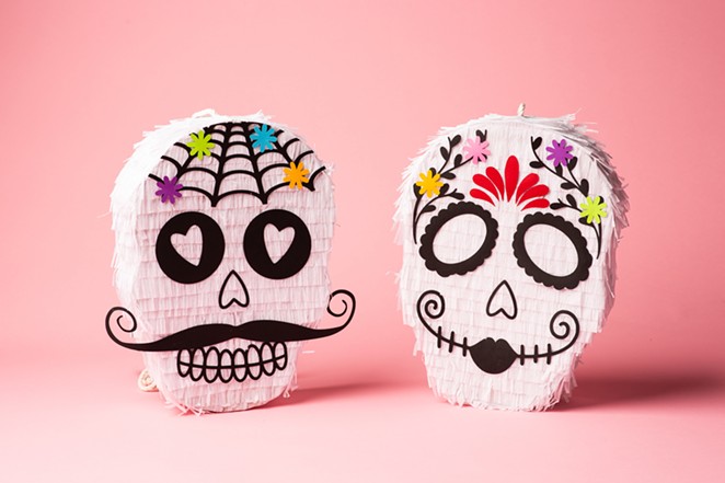 Feliz Modern POP iss selling DIY skull piñatas designed by local artists Manola & Maria and Lua Bash. - COURTESY OF PEARL