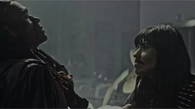 Don't ask why Raksha (Doroteya Toleva, right) has a mustache. Seriously, don't ask. You might lose a limb. - THE HORROR COLLECTIVE