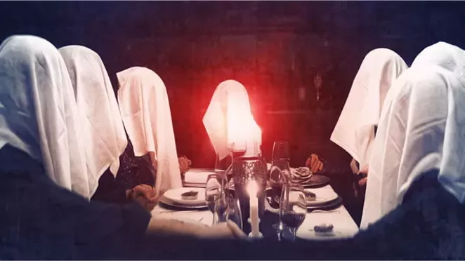 I have no idea what's happening in this image from "Broil," but that's fitting given I had no idea what was happening while I watched "Broil." - WELL GO USA ENTERTAINMENT