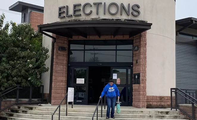 The Bexar County Elections Department office is one of just two polling sites in the county that offers a live interpreter. - SANFORD NOWLIN