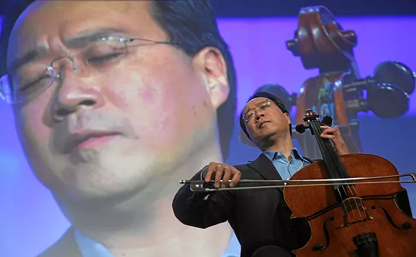 Yo-Yo Ma, widely considered the world's greatest cellist, feelin' it...hard. - COURTESY