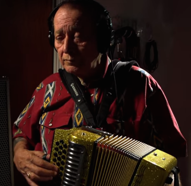 A still from Flaco Jiménez and Max Baca's "Margarita, Margarita" video, off of Legends & Legacies