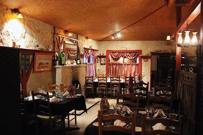 The main dining room at the Grey Moss Inn - ALBERT SALAZAR