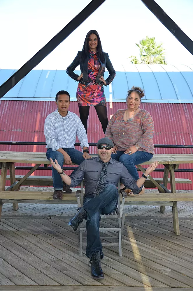 Clockwise from top: Host Cassandra Lazenby; Alamo City Group Executive Director Jennifer Gonzalez; Producer Luis Muñoz; and Alamo City Group Director of Policy and Resource Michael Shackleford. - BRYAN RINDFUSS