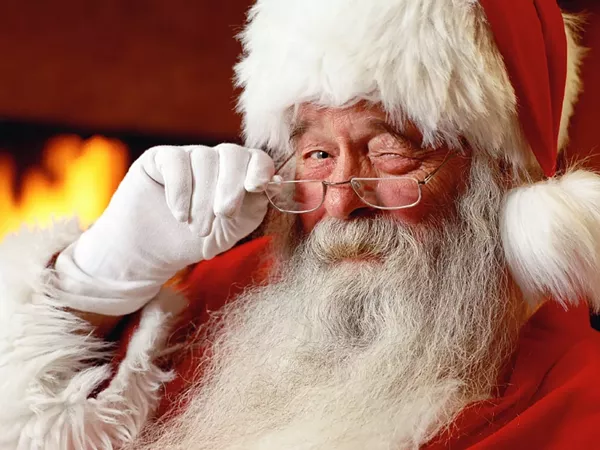 *insert bad joke about sitting on Santa's lap here* - WIKIPEDIA