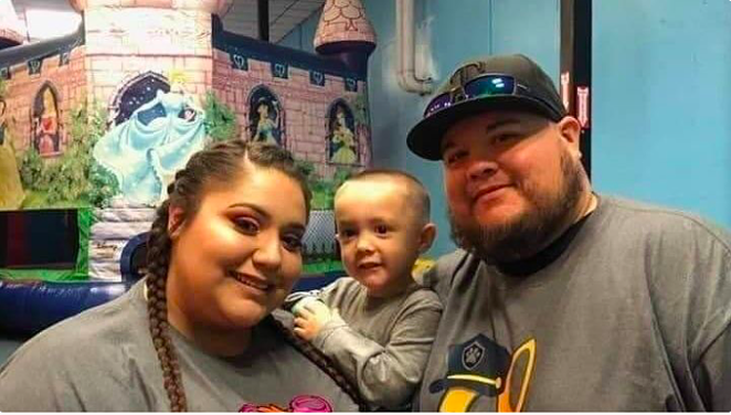 Mariah and Adan Gonzalez hold their boy, Raiden, who lost both parents to COVID-19. - GOFUNDME / PASSING OF MARIAH GONZALEZ