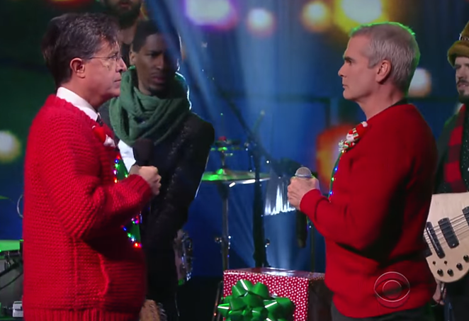 If this doesn't get you in the holiday spirit ... I don't know. You may not be a big Henry Rollins fan. You don't find ugly sweaters that funny. Not my problem, really. This is like cute, cuddly kittens for me. - YOUTUBE