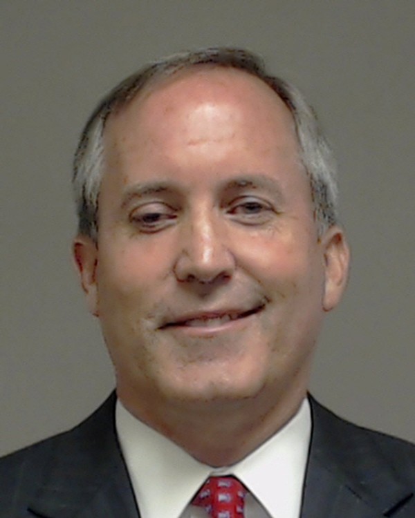 Texas Attorney General Ken Paxton's mugshot from Collin County, where he was indicted on two felony charges of securities fraud. - COLLIN COUNTY