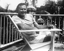 Ernest Hemingway at Finca Vigia in 1936.