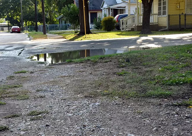 San Antonio's incomplete sidewalk grid highlights the city's infrastructure inequalities. - MICHAEL MARKS