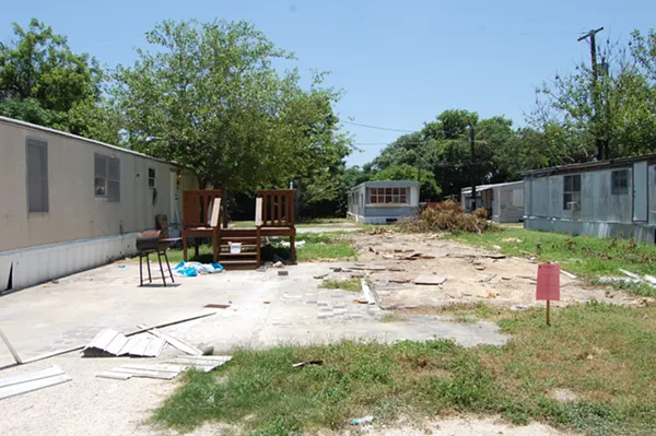 Some mobile homes have already been removed from the Plaza Mobile Home Park. - MICHAEL MARKS