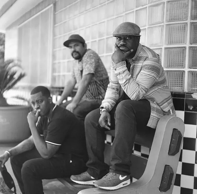 Easy Lee, Mexican Stepgrandfather and DJ Chicken George of Third Root - PHOTO BY JOSH HUSKIN, VIA FACEBOOK