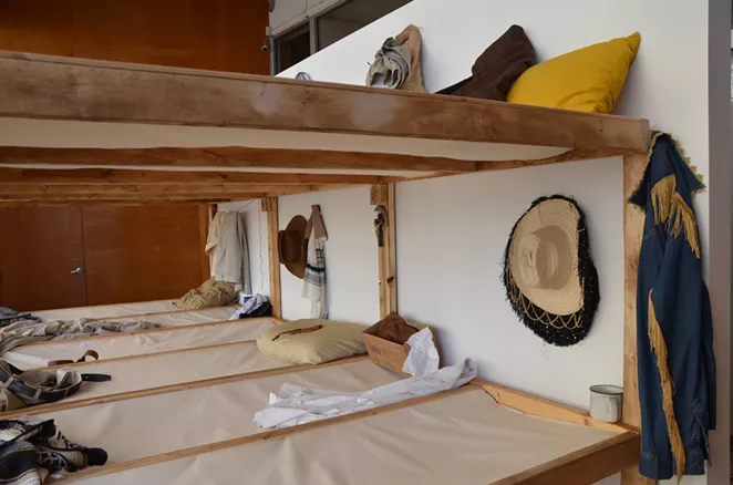 A reimagined barrack for braceros anchors José Villalobos’ new Artpace exhibition “De los Otros.” - BRYAN RINDFUSS