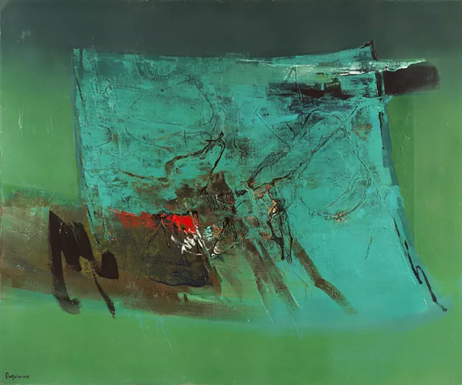 Tikashi Fukushima, Verde (Green), 1972, oil on canvas. © OAS AMA | Art Museum of the Americas Collection. - COURTESY OF SAN ANTONIO MUSEUM OF ART