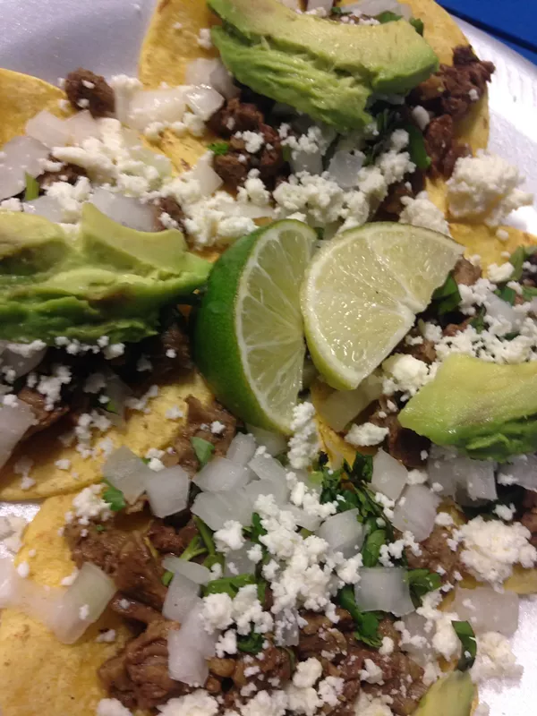 Mini tacos from El Regio - CHARLIE SMITH