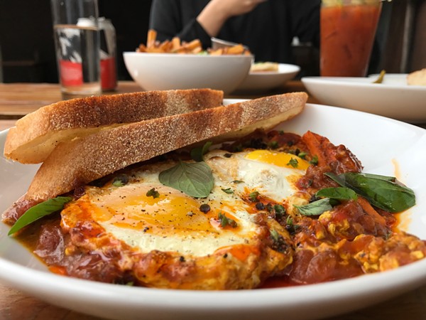The Eggs in Purgatory ($10) at Alchemy Kombucha and Culture