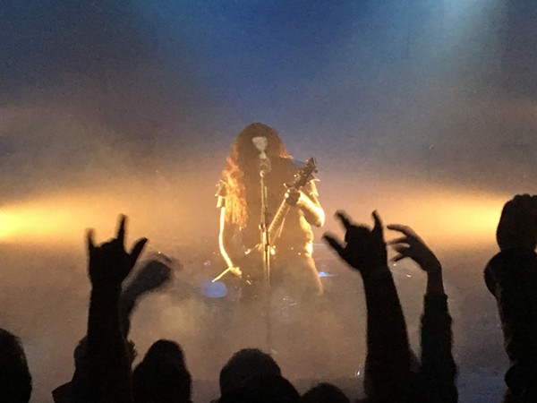Abbath mezmerized fans with rapid double bass kicks and strobing lights - CHRIS CONDE