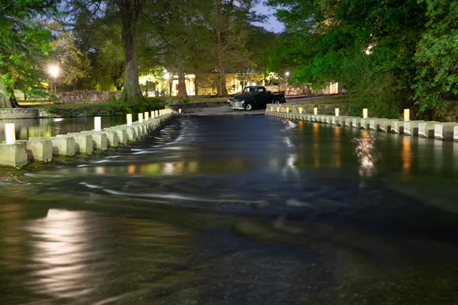 The Low Water Crossing at Brackenridge Park is usually closed to vehicular traffic. - COURTESY OF BRACKENRIDGE PARK CONSERVANCY