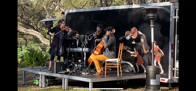 Two of Agarita's concerts this weekend will be held outdoors, utilizing their Humble Hall mobile venue. - COURTESY OF AGARITA