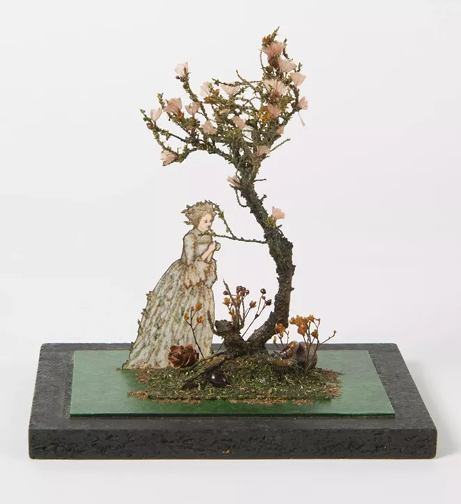 Tony Straiges, Maquette element for Mother's Tree in Into the Woods, ca. 1987. Painted board and paper, with found objects. Collection of the McNay Art Museum, Gift of the artist. - COURTESY OF MCNAY ART MUSEUM