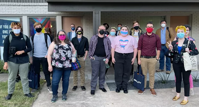 Advocates for the LGBTQ+ group Equality Texas gather in Austin to testify against the Texas Lege's collection of anti-trans bills. - FACEBOOK / EQUALITY TEXAS